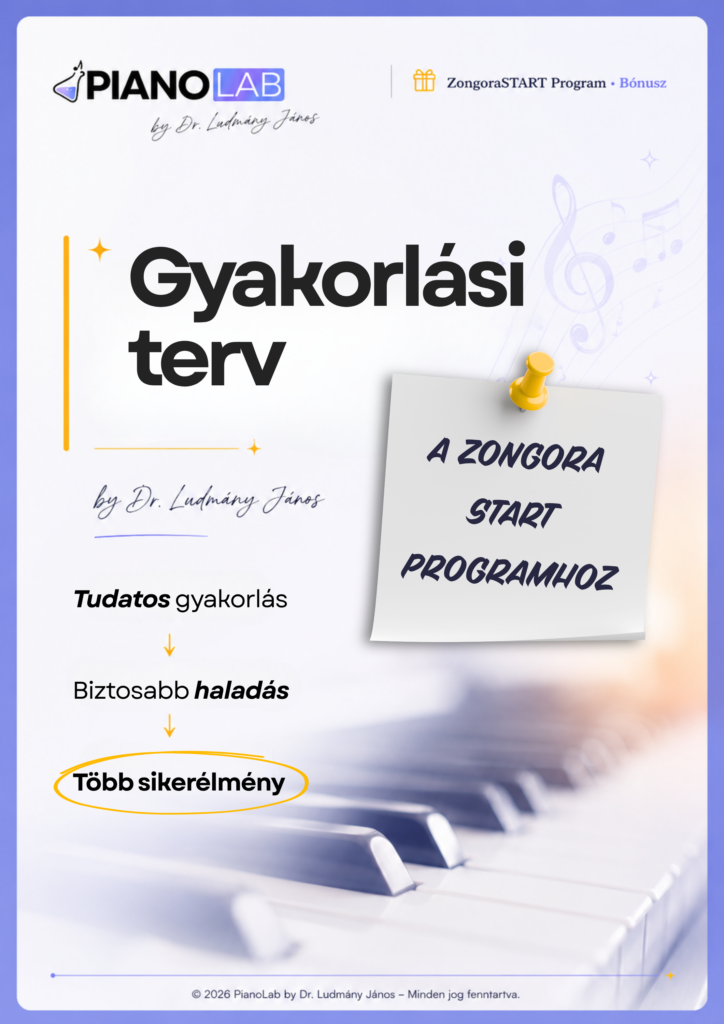 Bónusz cover Zongora START Program - Gyakorlási terv